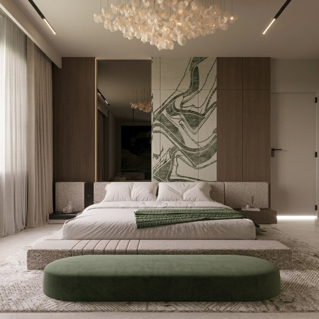 Gypsum ceiling detail with concealed lighting